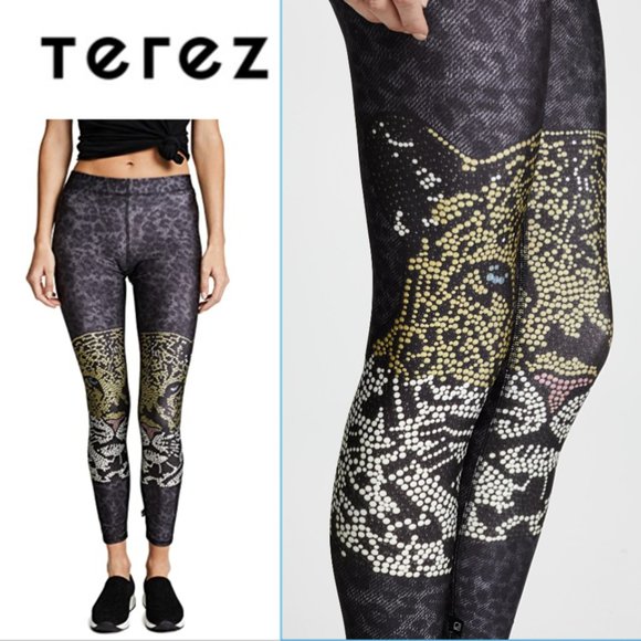 Terez Pants - TEREZ- "Crystal Leopard" Leggings-small